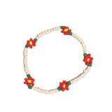 Flower rice bead elastic rope bead bracelet ins style retro temperament versatile bracelet for women
