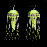 Vacation style creative design, fashionable air jellyfish earrings, exaggerated tassel texture, personalized earrings
