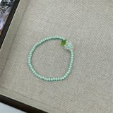Summer fresh flower crystal bead bracelet with niche design and playful colorful crystal bracelet for women