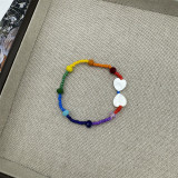 Summer fresh flower crystal bead bracelet with niche design and playful colorful crystal bracelet for women