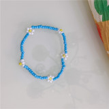 Flower rice bead elastic rope bead bracelet ins style retro temperament versatile bracelet for women