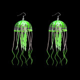 Vacation style creative design, fashionable air jellyfish earrings, exaggerated tassel texture, personalized earrings