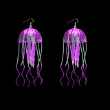 Vacation style creative design, fashionable air jellyfish earrings, exaggerated tassel texture, personalized earrings