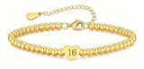Birthday Bracelet Stainless Steel Silver Beads Heart shaped Letter Beads Adjustable Bracelet Women's Love