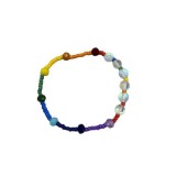 Summer fresh flower crystal bead bracelet with niche design and playful colorful crystal bracelet for women