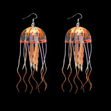 Vacation style creative design, fashionable air jellyfish earrings, exaggerated tassel texture, personalized earrings