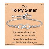 Ladies Stainless Steel Bracelet 26 Letters 8 Words Diamond-Embedded Pull-Out Chain Gift Bracelet Infinity Symbol Alphabet Bracelet