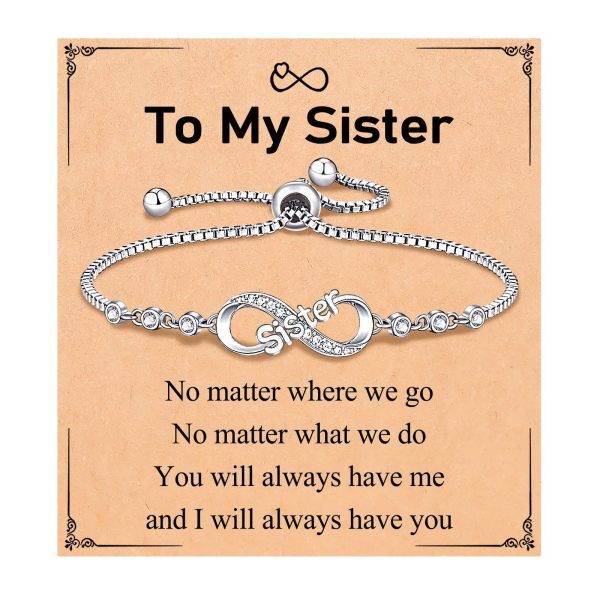 Ladies Stainless Steel Bracelet 26 Letters 8 Words Diamond-Embedded Pull-Out Chain Gift Bracelet Infinity Symbol Alphabet Bracelet