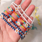 The taste of spring~Short glass bead necklace for women, versatile collarbone chain for women