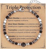 4mm natural stone bracelet with gold spacer beads, flat knot weaving, sunflower bracelet, gold bracelet