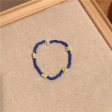 Flower rice bead elastic rope bead bracelet ins style retro temperament versatile bracelet for women