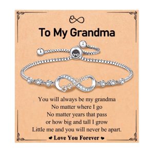 Ladies Stainless Steel Bracelet 26 Letters 8 Words Diamond-Embedded Pull-Out Chain Gift Bracelet Infinity Symbol Alphabet Bracelet