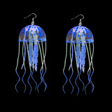 Vacation style creative design, fashionable air jellyfish earrings, exaggerated tassel texture, personalized earrings