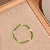 Flower rice bead elastic rope bead bracelet ins style retro temperament versatile bracelet for women