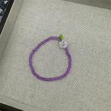 Summer fresh flower crystal bead bracelet with niche design and playful colorful crystal bracelet for women