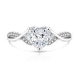 Colored Gemstone Ice Flower Cut Love Ring Super Flash Papalacha High Carbon Diamond Heart Ring