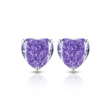 Colored Gemstone Ice Flower Cut Love Earnail Inlaid Explosive High Carbon Diamond Papalacha Earrings
