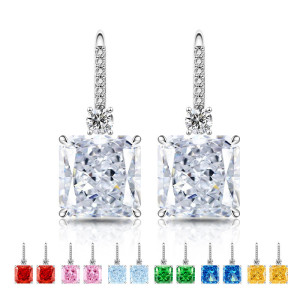 High carbon diamond perfume bottle ear hook explosive flash ice cut high quality earrings earrings