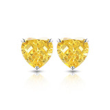 Colored Gemstone Ice Flower Cut Love Earnail Inlaid Explosive High Carbon Diamond Papalacha Earrings
