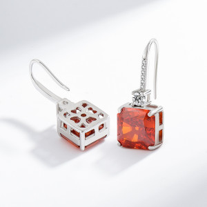 High carbon diamond perfume bottle ear hook explosive flash ice cut high quality earrings earrings