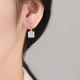 High carbon diamond perfume bottle ear hook explosive flash ice cut high quality earrings earrings