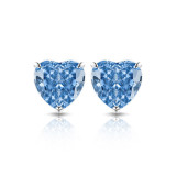 Colored Gemstone Ice Flower Cut Love Earnail Inlaid Explosive High Carbon Diamond Papalacha Earrings