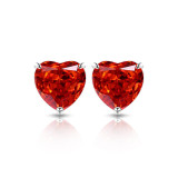 Colored Gemstone Ice Flower Cut Love Earnail Inlaid Explosive High Carbon Diamond Papalacha Earrings