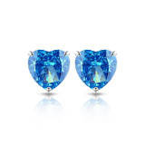 Colored Gemstone Ice Flower Cut Love Earnail Inlaid Explosive High Carbon Diamond Papalacha Earrings
