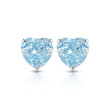 Colored Gemstone Ice Flower Cut Love Earnail Inlaid Explosive High Carbon Diamond Papalacha Earrings