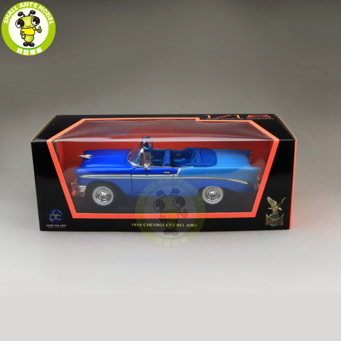1/18 1956 Chevrolet BEL AIR Road Signature Diecast Model Car Toys Boys Girls Gift Blue