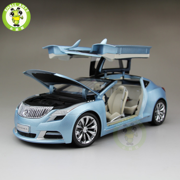 1:18 US GMC Buick Riviera 2009 Diecast Car Model Blue