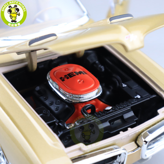 1/18 1970 DODGE CORONET R/T Road Signature Diecast Model Car Toys Boys Girls Gift Gold