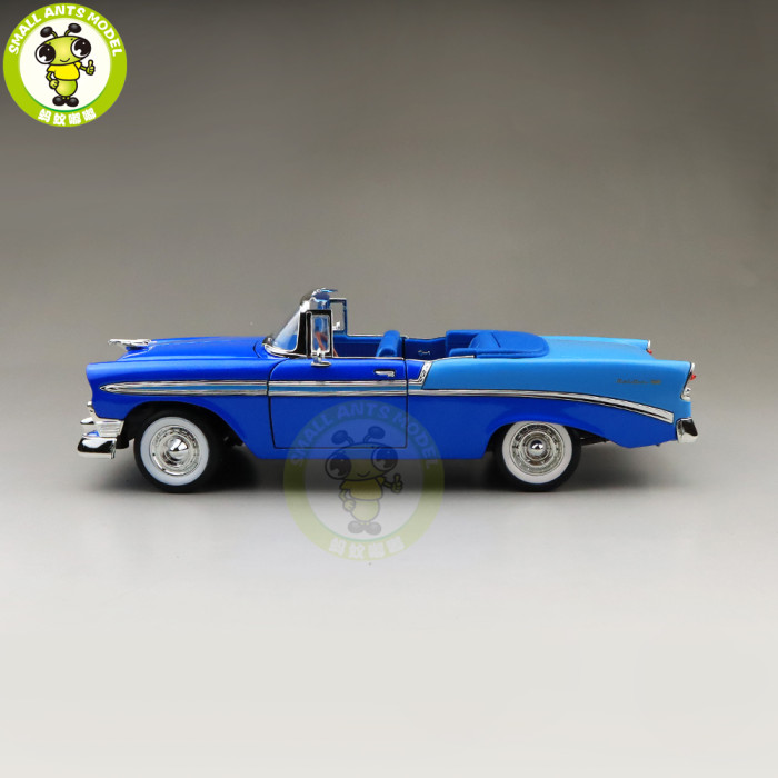 1/18 1956 Chevrolet BEL AIR Road Signature Diecast Model Car Toys Boys Girls Gift Blue