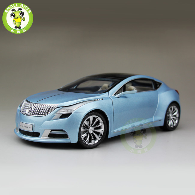 1:18 US GMC Buick Riviera 2009 Diecast Car Model Blue