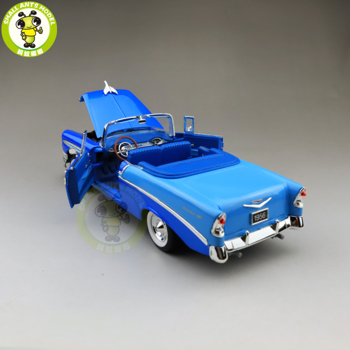 1/18 1956 Chevrolet BEL AIR Road Signature Diecast Model Car Toys Boys Girls Gift Blue