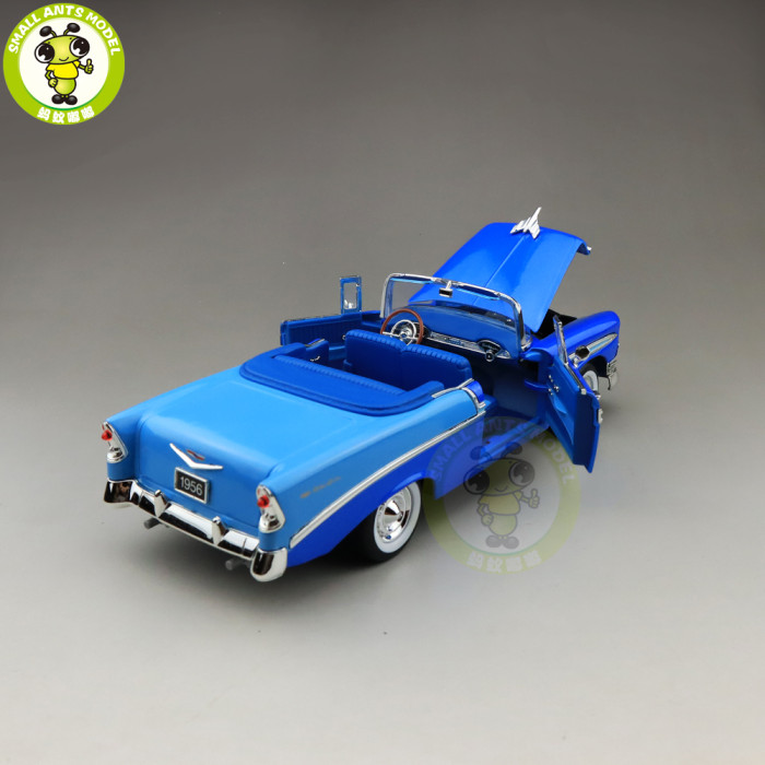 1/18 1956 Chevrolet BEL AIR Road Signature Diecast Model Car Toys Boys Girls Gift Blue