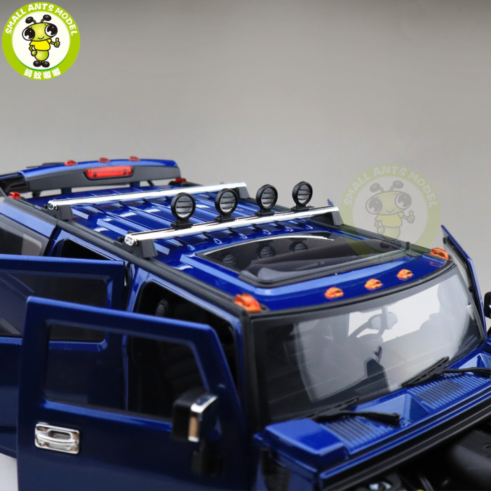 1/18 GreenLight Hummer H2 Diecast Model Car SUV Toys Boys Girls Gifts Blue