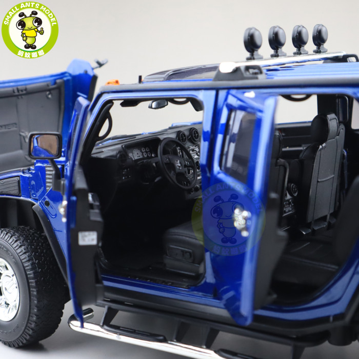 1/18 GreenLight Hummer H2 Diecast Model Car SUV Toys Boys Girls Gifts Blue