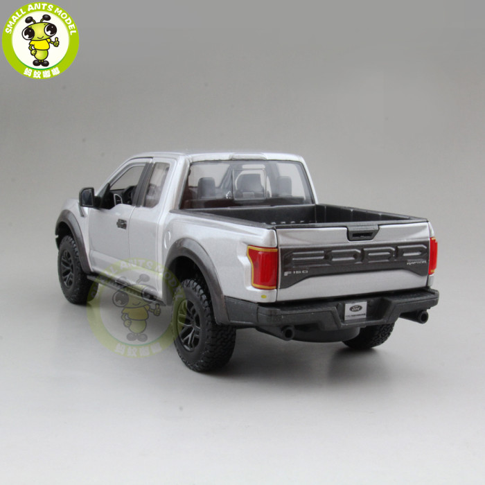 1/24 Ford F150 F 150 Raptor 2017 Trucks Pickup Diecast Metal Car Model Toys for kids Boy Girl Gift Collection Maisto Silver