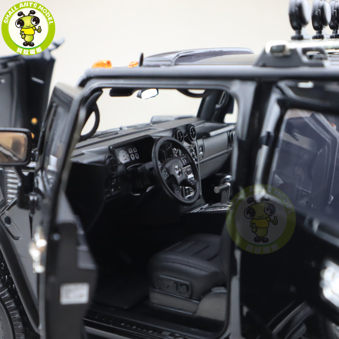 1/18 GreenLight Hummer H2 Diecast Model Car SUV Toys Boys Girls Gifts Black Color