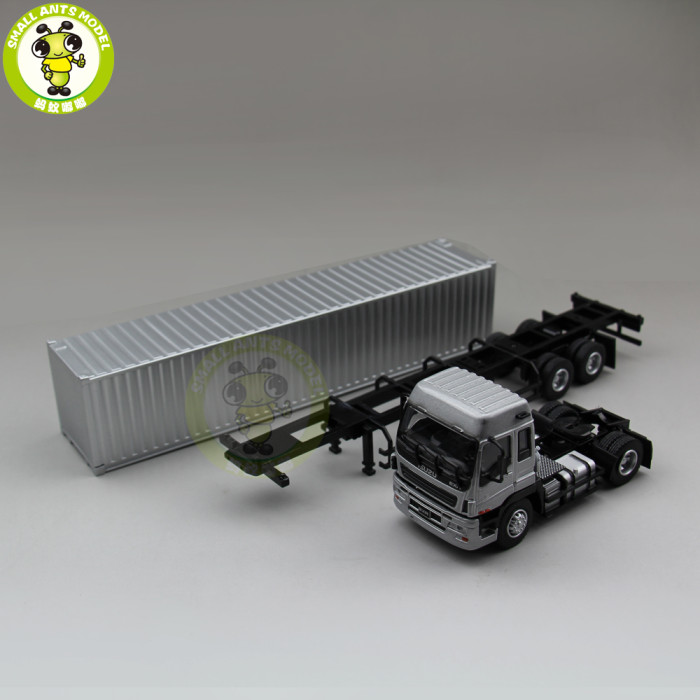 1/50 Isuzu EXR EXZ Truck Trailer Container Diecast Model Silver