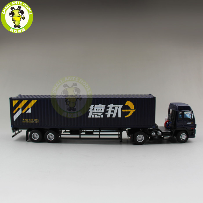 1/50 Isuzu EXR EXZ Truck Trailer Container Deppon Logistics Diecast Model Blue