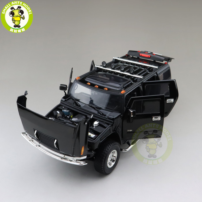 1/18 GreenLight Hummer H2 Diecast Model Car SUV Toys Boys Girls Gifts Black Color