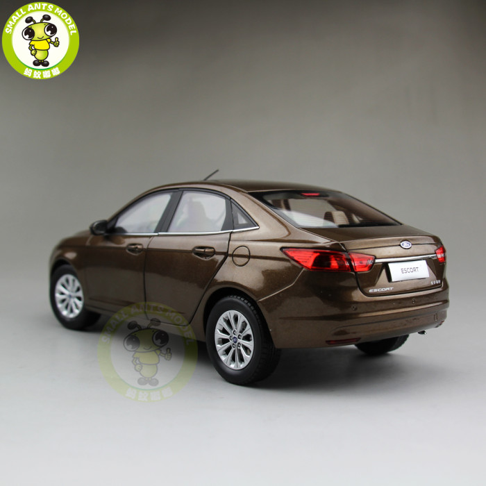 1/18 Ford Escort Diecast car model for collection gifts hobby Brown