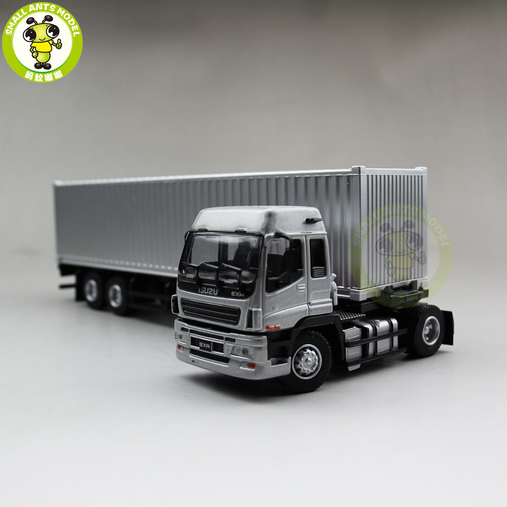 1/50 Isuzu EXR EXZ Truck Trailer Container Diecast Model Silver