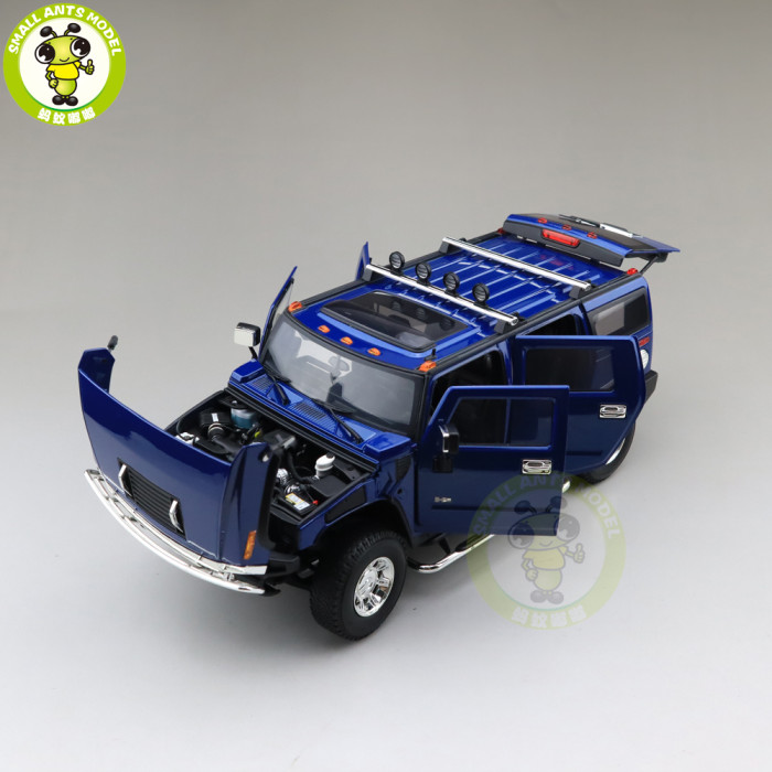 1/18 GreenLight Hummer H2 Diecast Model Car SUV Toys Boys Girls Gifts Blue