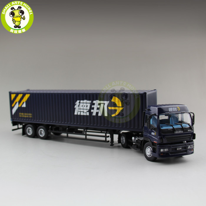 1/50 Isuzu EXR EXZ Truck Trailer Container Deppon Logistics Diecast Model Blue