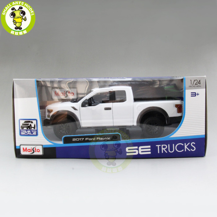 1/24 Maisto Ford F150 F 150 Raptor 2017 Pickup Truck Diecast Metal Car Model Toys for kids Boy Girl Gift Collection White
