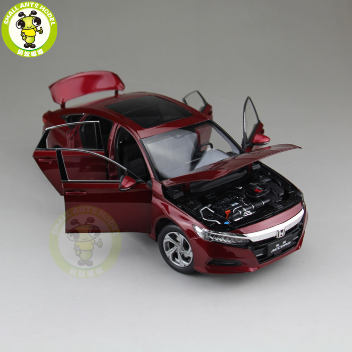 1/18 Honda Accord 10th Sedan Diecast Metal Car Model Toys Boy Girl Birthday Gift Collection Hobby Red