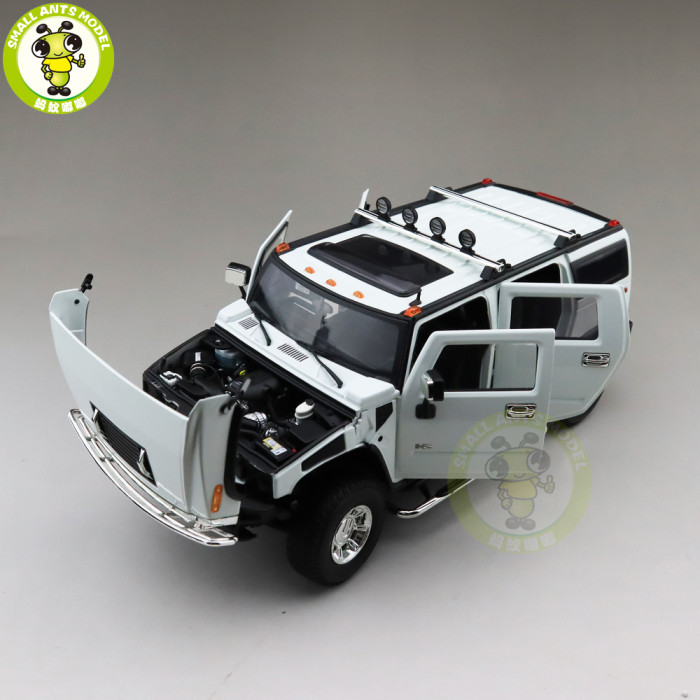1/18 GreenLight Hummer H2 Diecast Model Car SUV Toys Kids Boys Girls Gifts White color